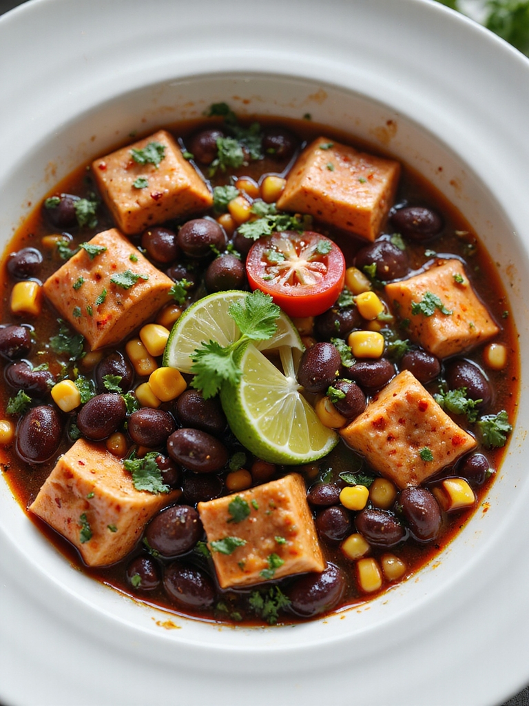 slow cooked smoky black bean stew