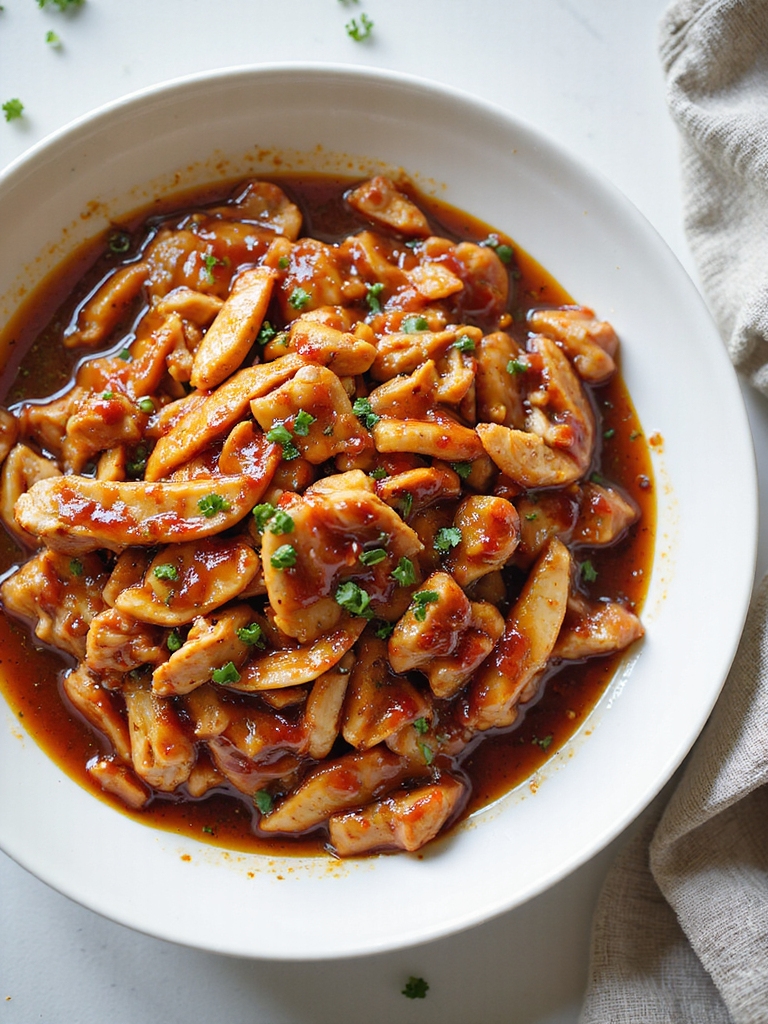 slow cooked smoky shredded chicken