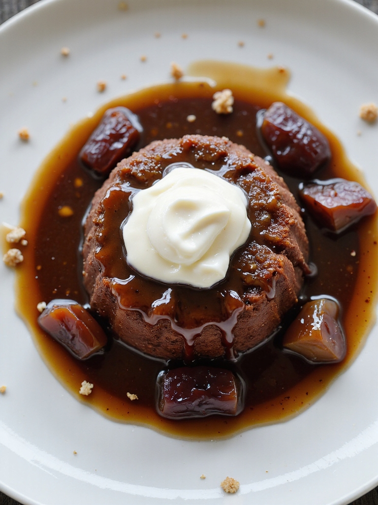slow cooked sticky date pudding