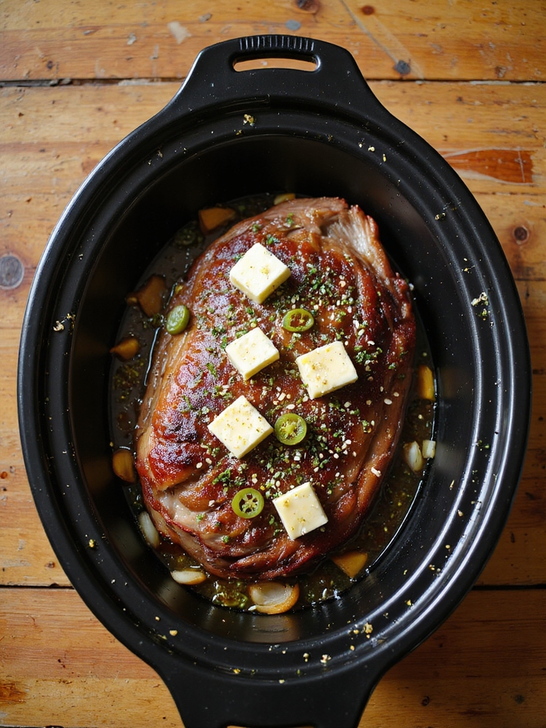 slow cooked tangy buttery roast