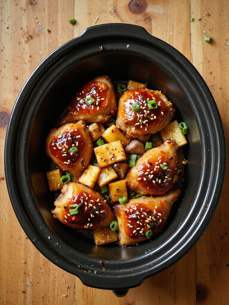 slow cooked teriyaki pineapple drumsticks