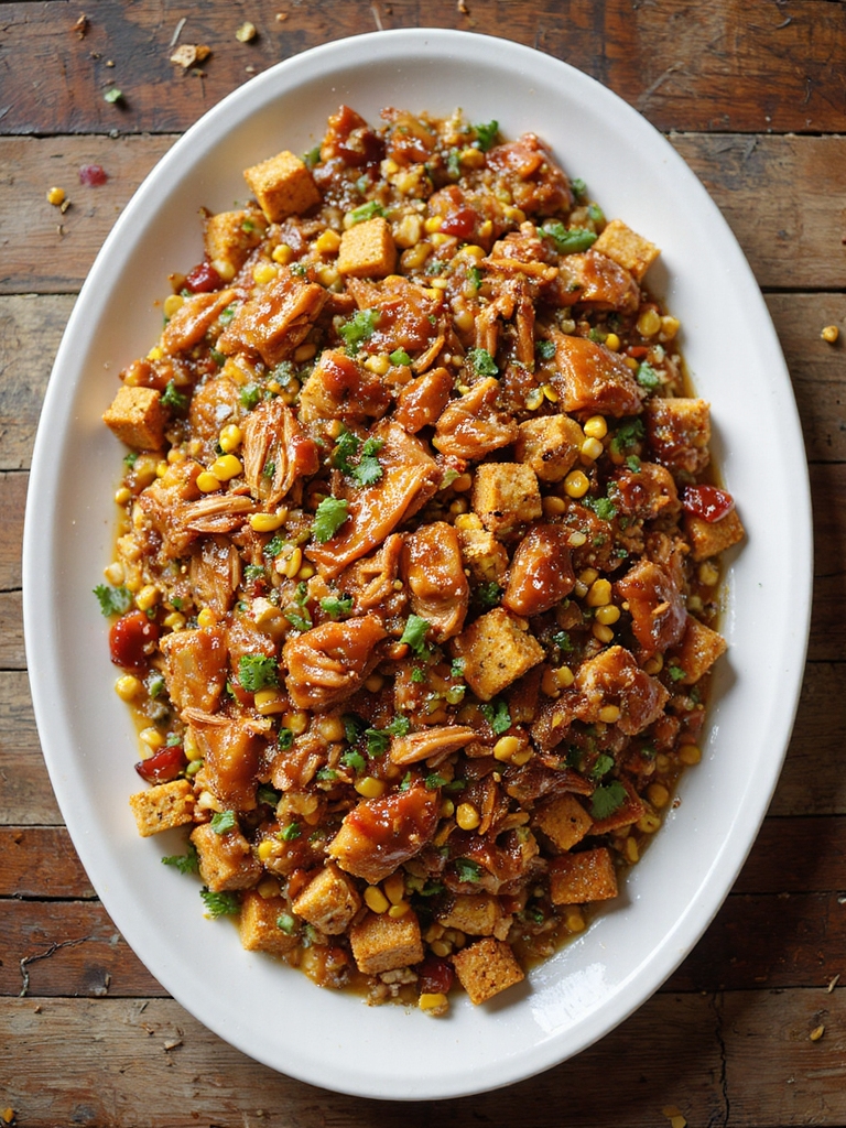 slow cooker bbq cornbread stuffing