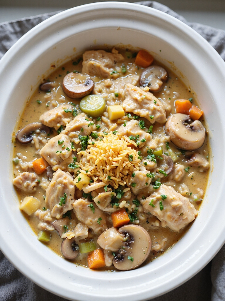 slow cooker creamy chicken casserole