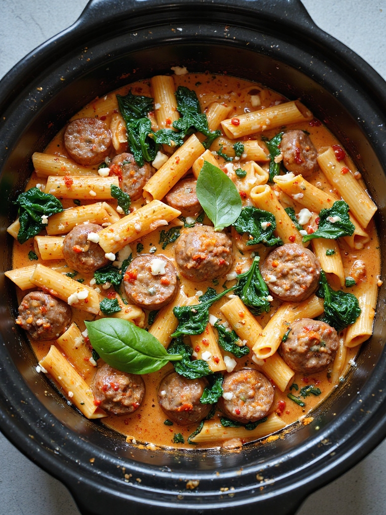 slow cooker creamy italian sausage
