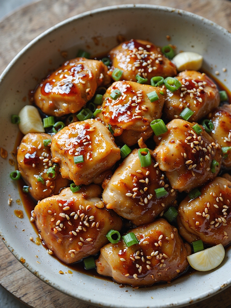 slow cooker honey garlic thighs