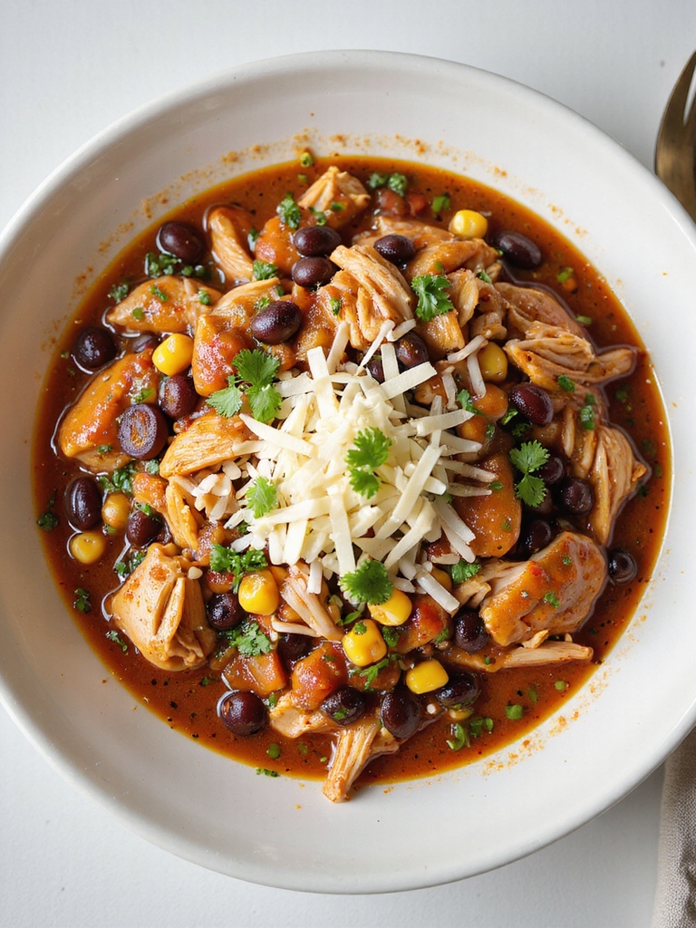 slow cooker salsa shredded chicken