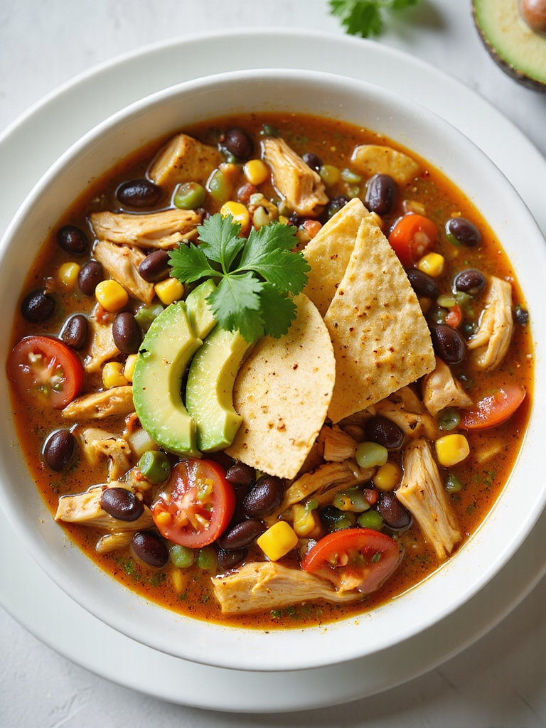 slow cooker smoky chicken soup