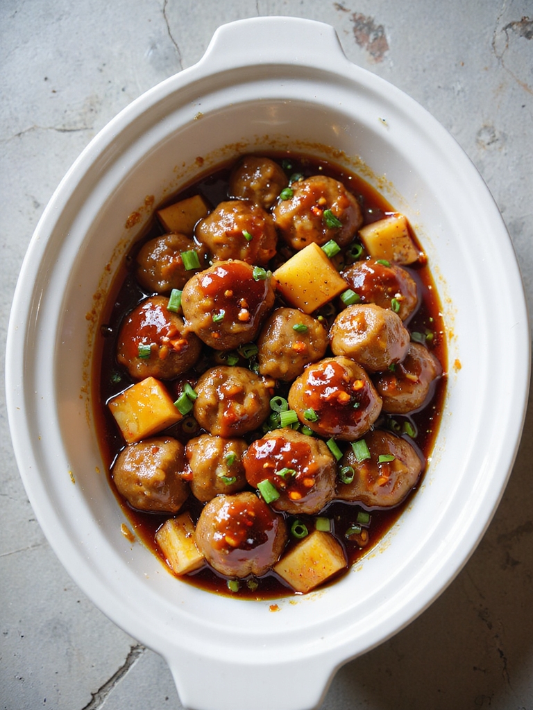 slow cooker sweet and sour meatballs