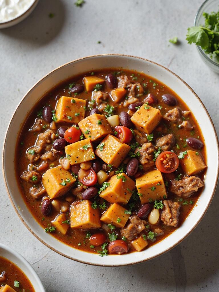 slow cooker turkey sweet potato chili