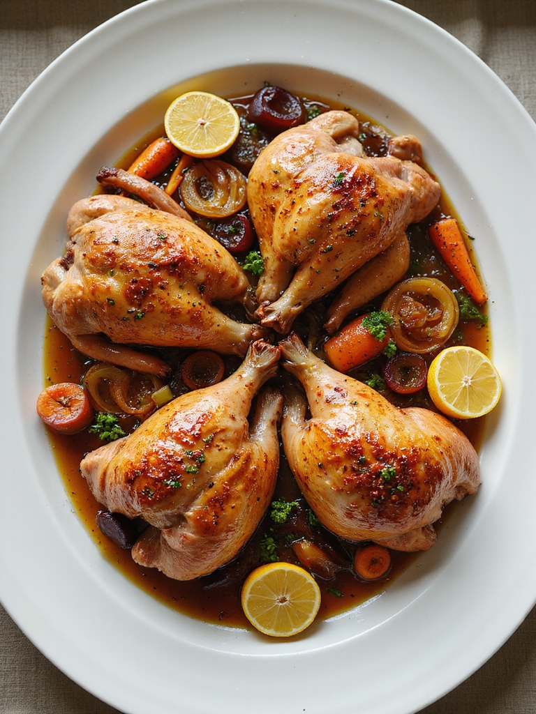 slow roasted seasoned turkey legs