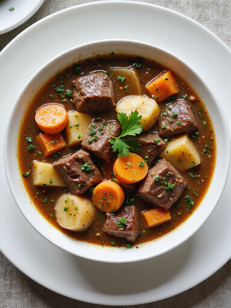 slow simmered beef and vegetables