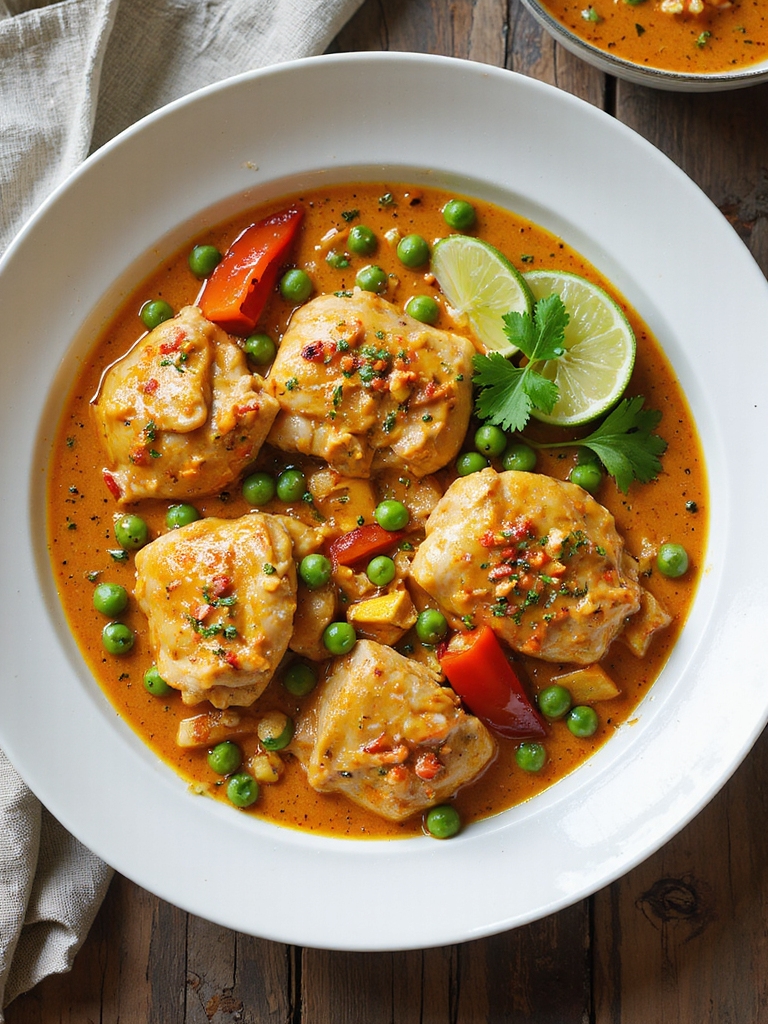 slow simmered coconut curry chicken