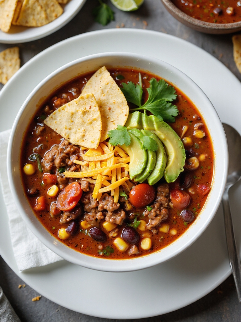 slow simmered taco flavored soup
