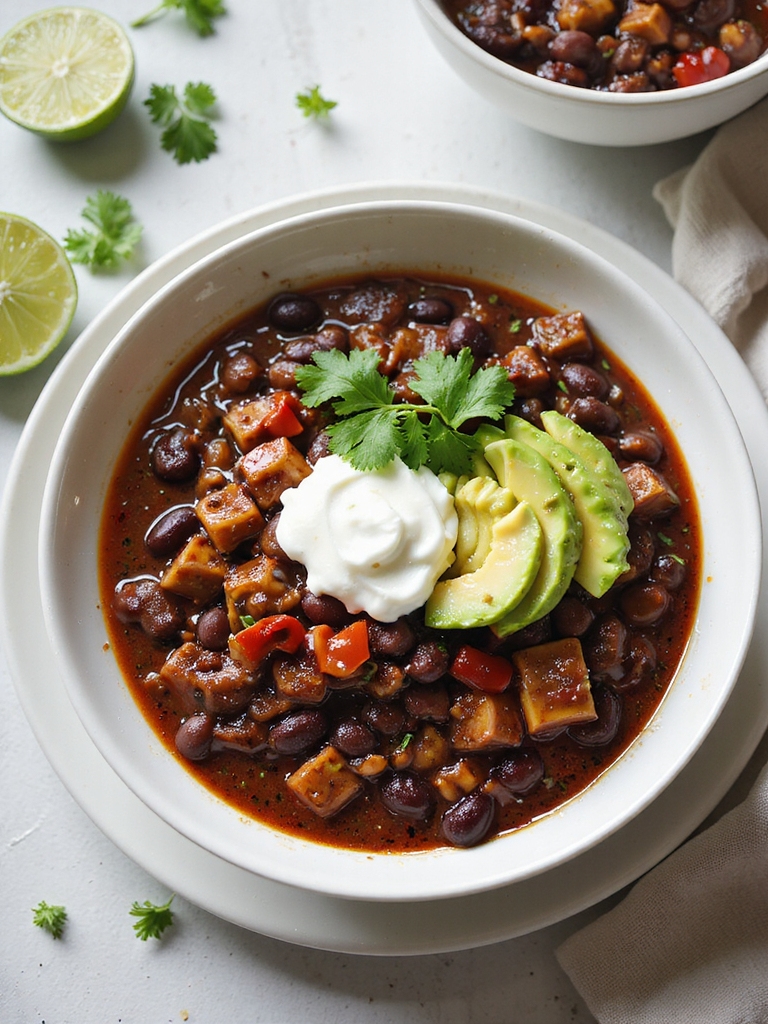 smoky chipotle black bean chili