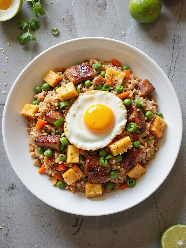 smoky kalua pineapple friedrice
