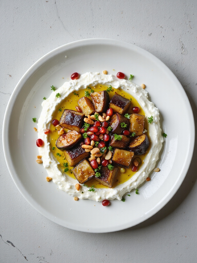 smoky roasted eggplant mezze