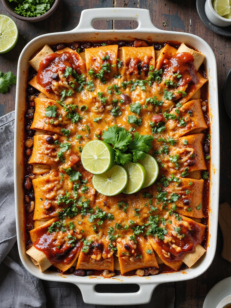 smoky roasted sweet potato enchiladas