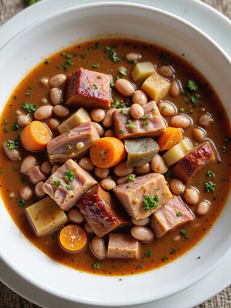 smoky slow simmered ham stew