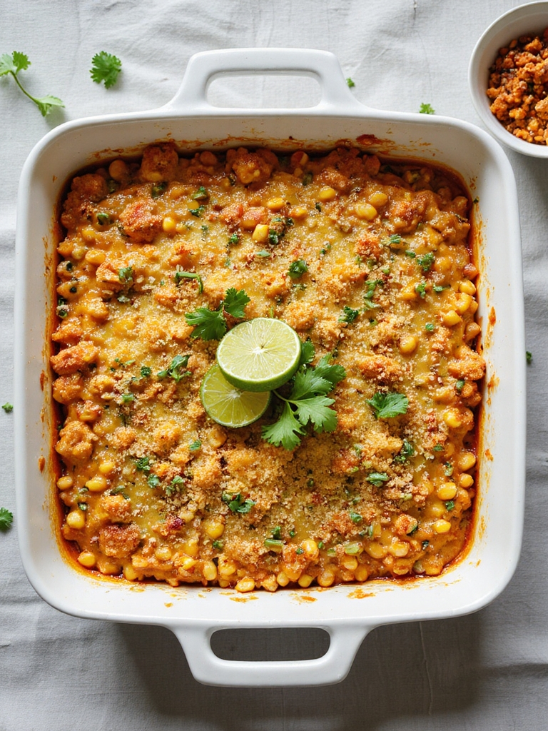 smoky spicy cheesy corn casserole