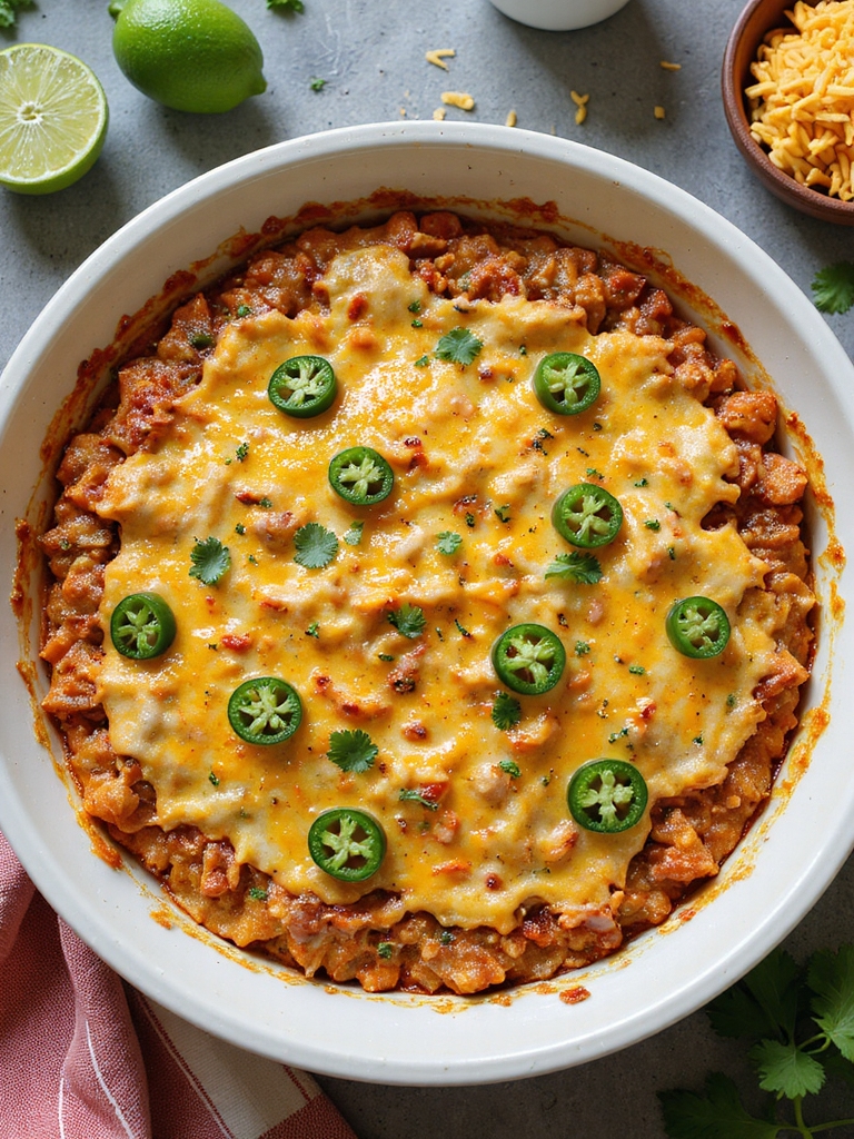 smoky spicy southwestern burrito casserole