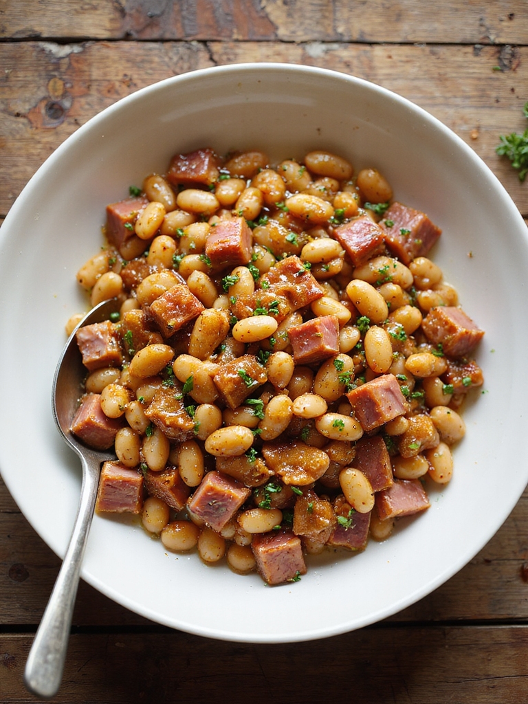smoky sweet mustard beans