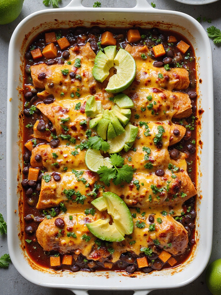 smoky sweet potato enchiladas