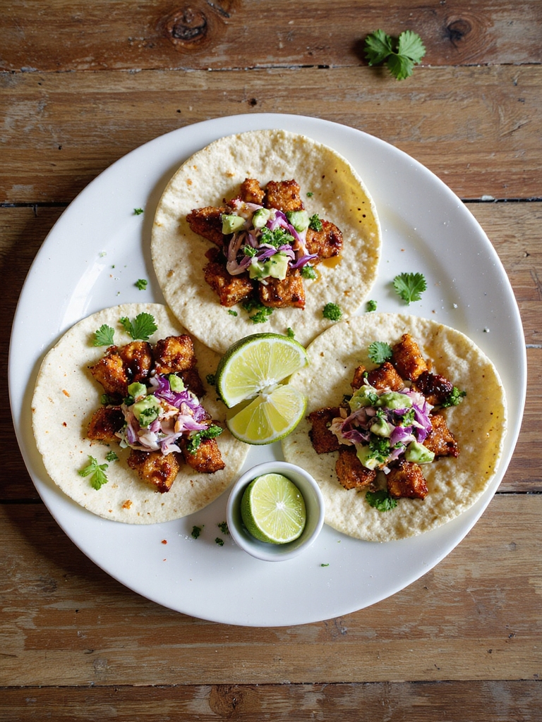 smoky tempeh tacos with slaw