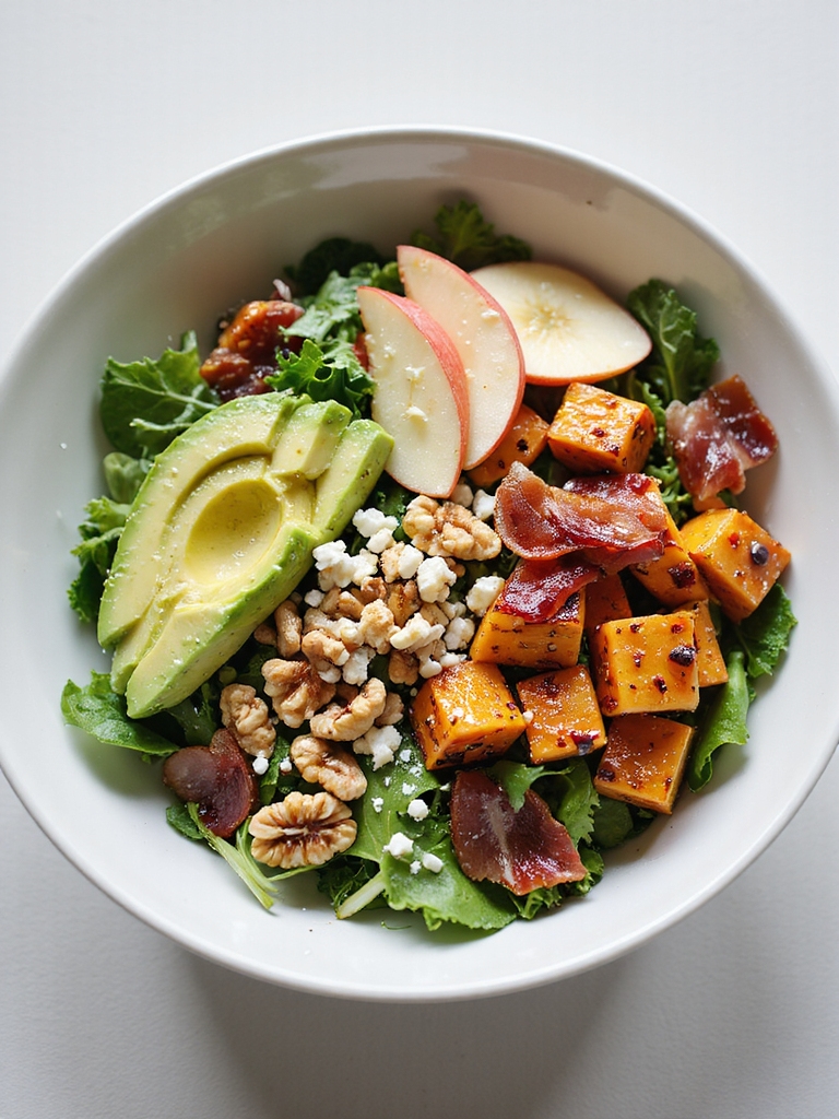 smoky turkey bacon roasted salad