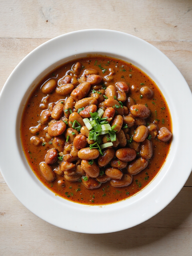 smoky vegetarian slow cooker beans
