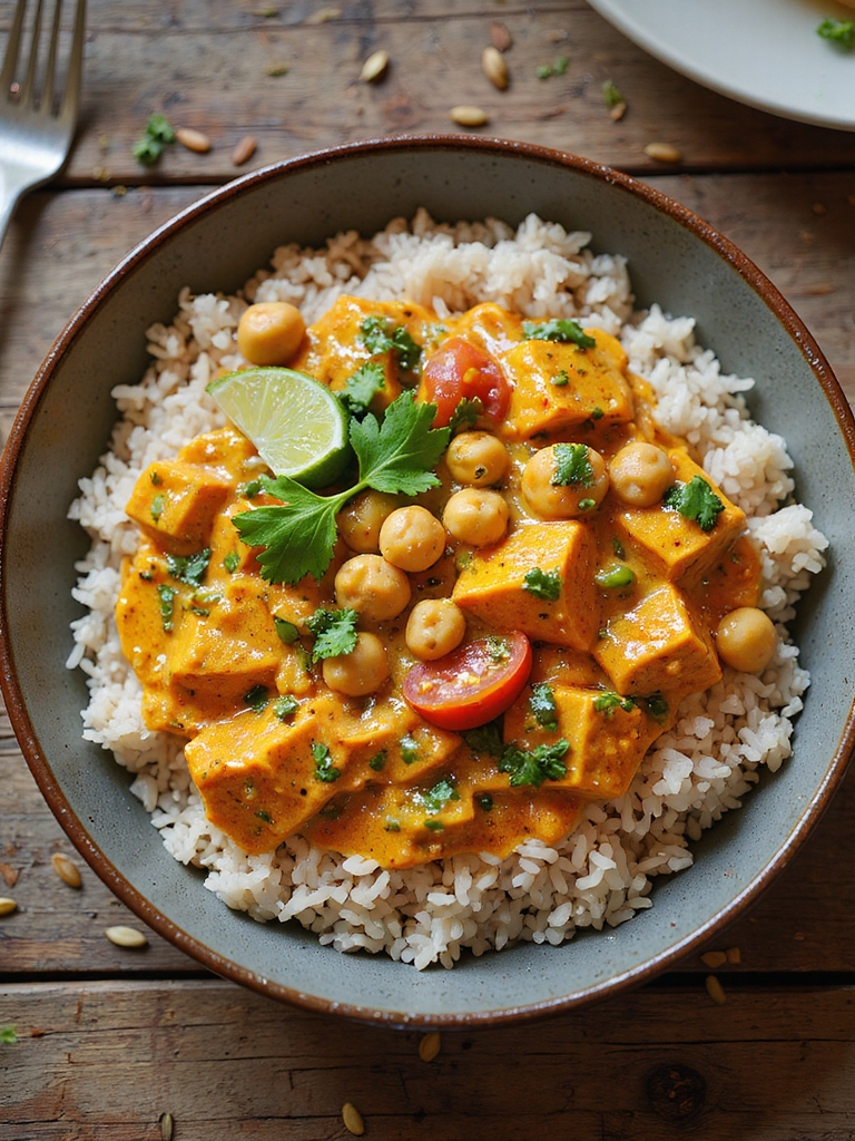 spiced pumpkin chickpea curry