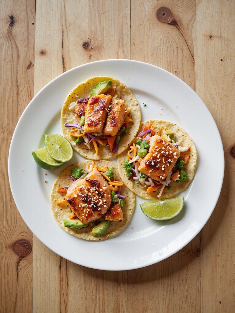 spicy blackened salmon tacos