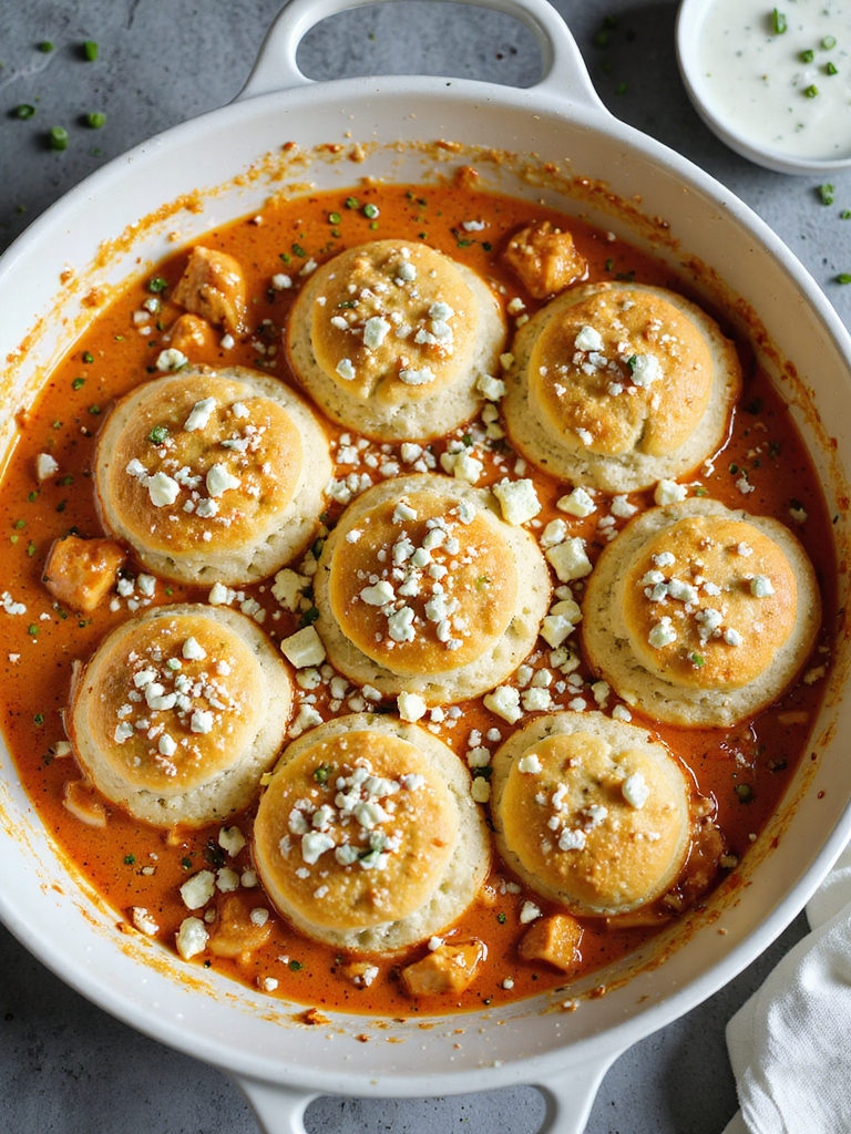 spicy buffalo chicken cobbler