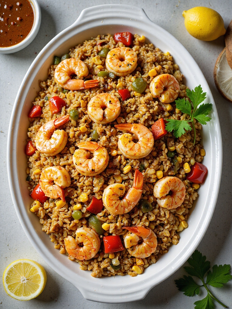 spicy cajun shrimp casserole