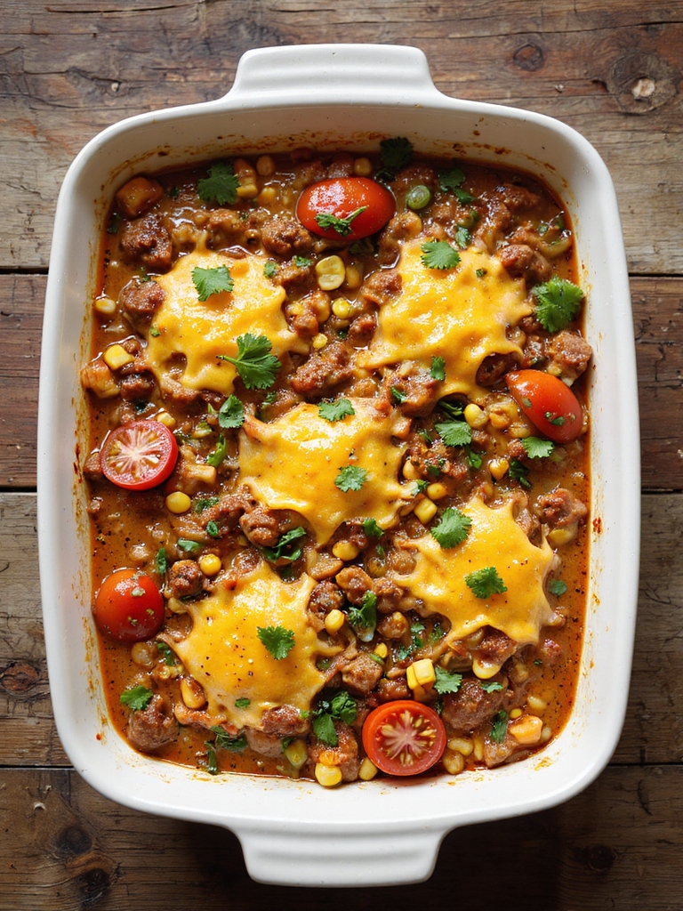 spicy chorizo pepper casserole