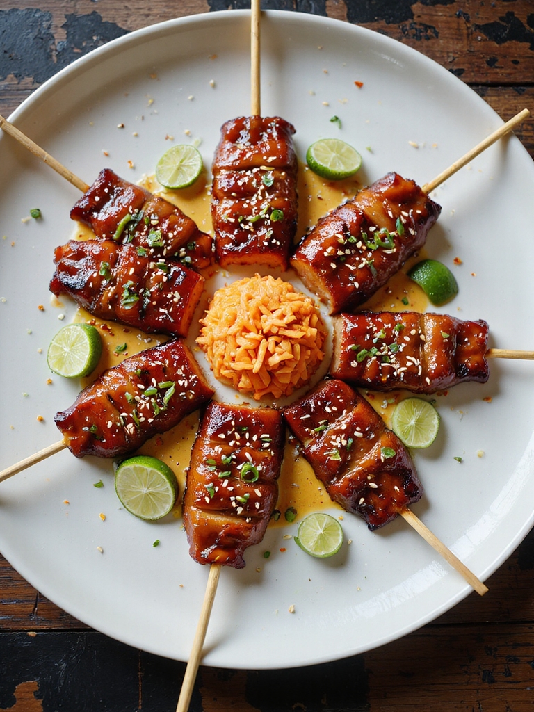 spicy gochujang pork skewers