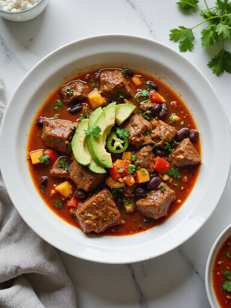 spicy mexican inspired beef stew
