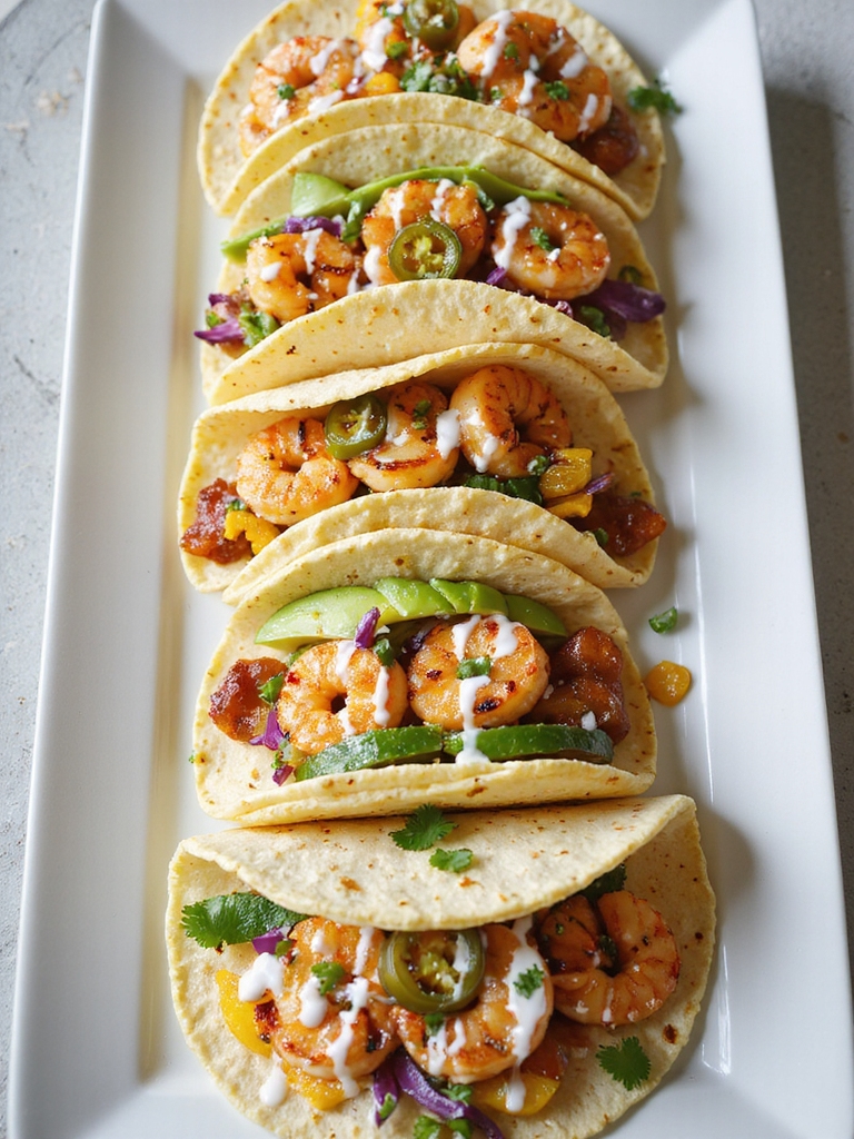 spicy quick shrimp tacos