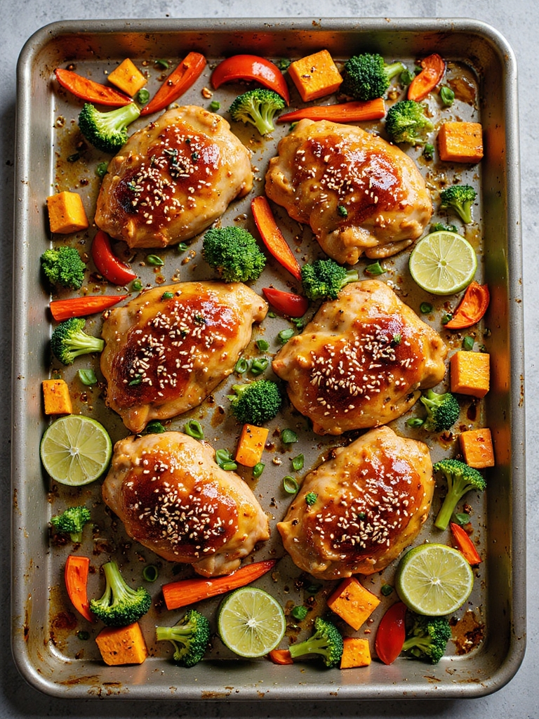 sticky honey soy sheet pan chicken