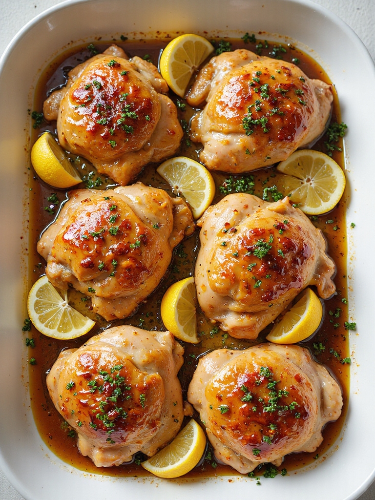 sticky maple dijon glazed thighs