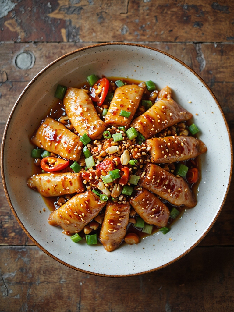 sticky spicy honey garlic chicken