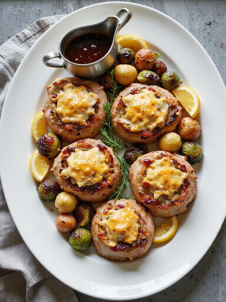stuffed pork chops meal
