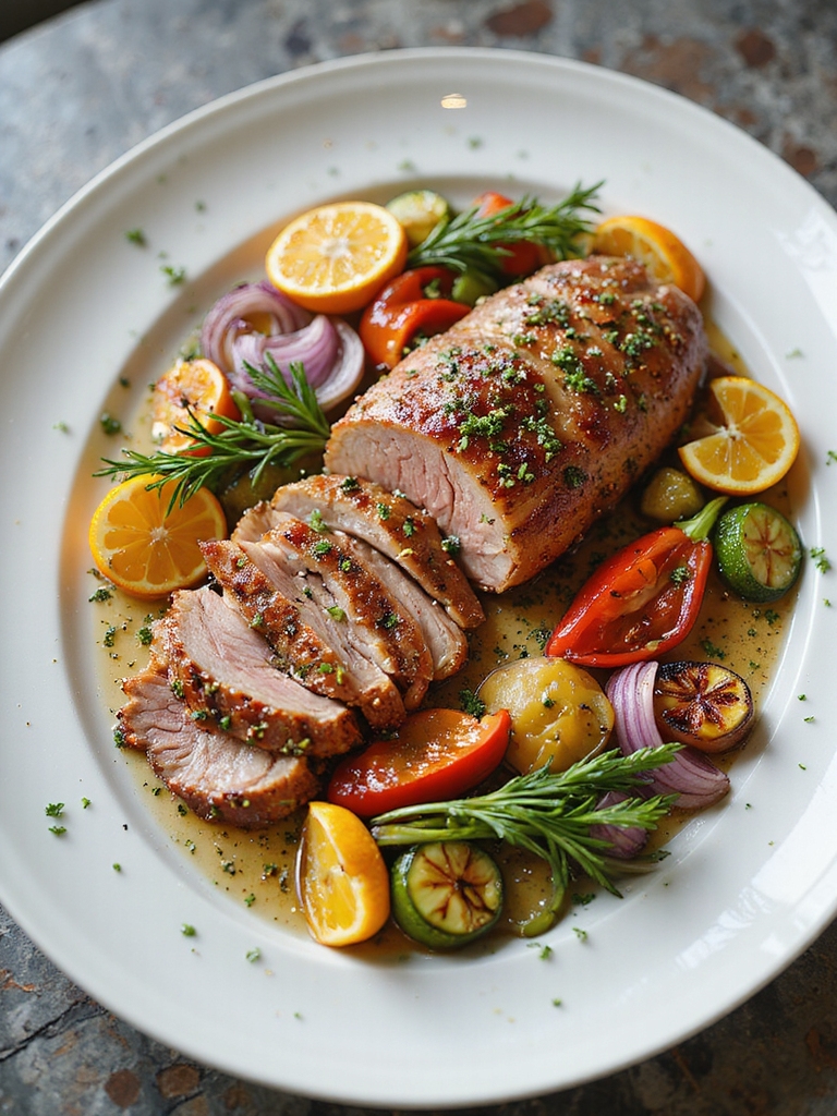 summer backyard bbq pork