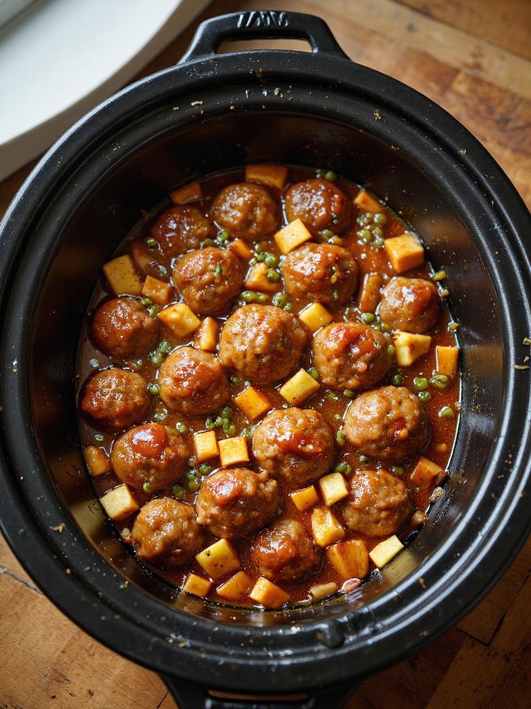 sweet and sour crockpot meatballs
