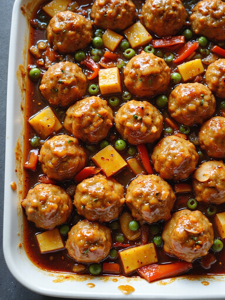 sweet and sour pineapple meatballs