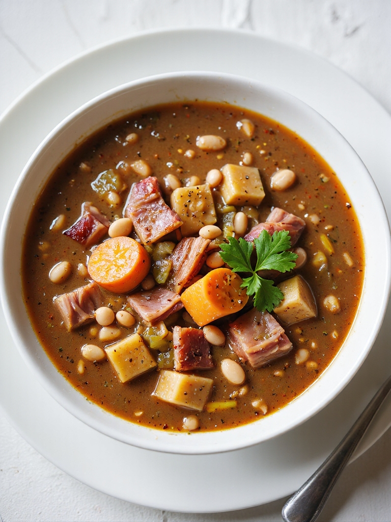 sweet and spicy slow simmered beans