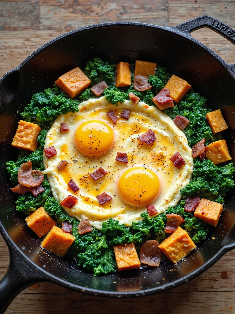 sweet potato kale egg casserole