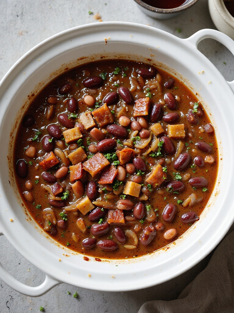 sweet smoky bourbon beans