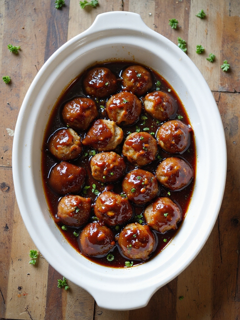 sweet smoky maple glazed meatballs