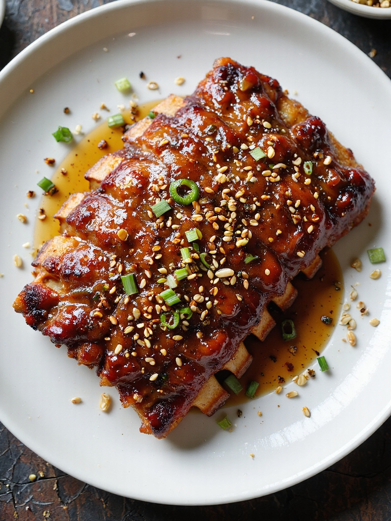 sweet spiced sticky pork ribs