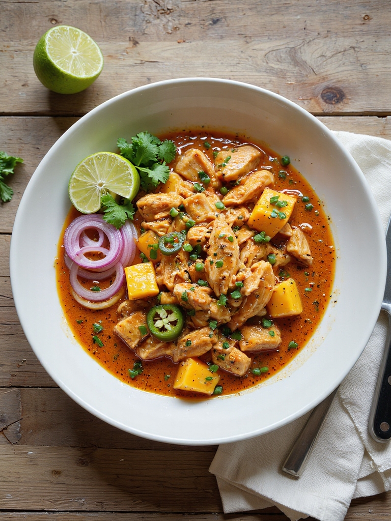 sweet spicy mango slow cooker chicken